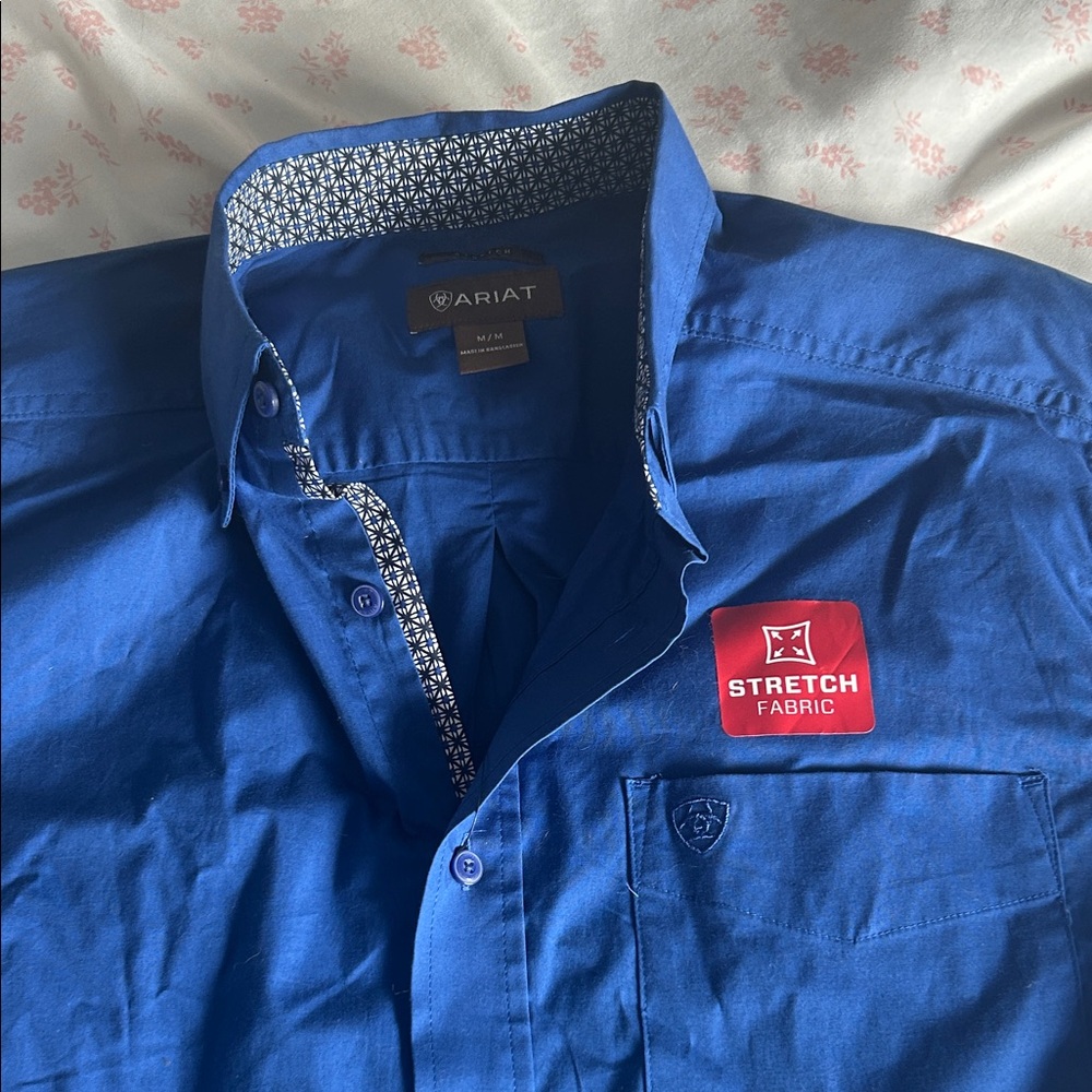 Ariat Men's Vibrant Blue Casual Shirt
